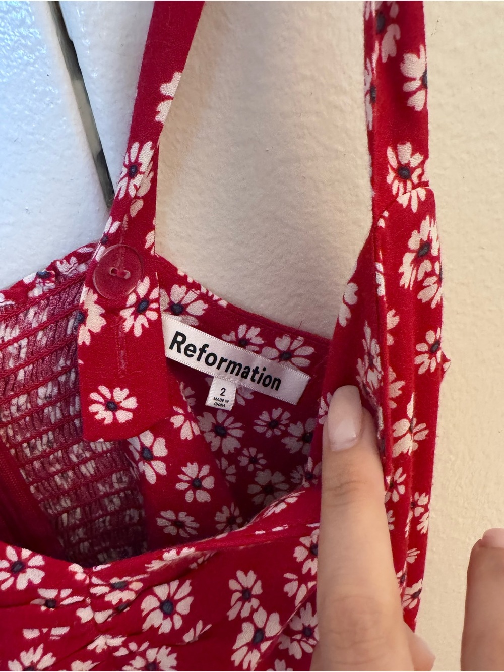 Reformation Red A-Line Dress - Picture 3 of 5